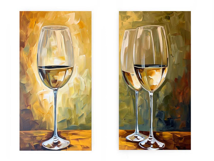 White wine framed art