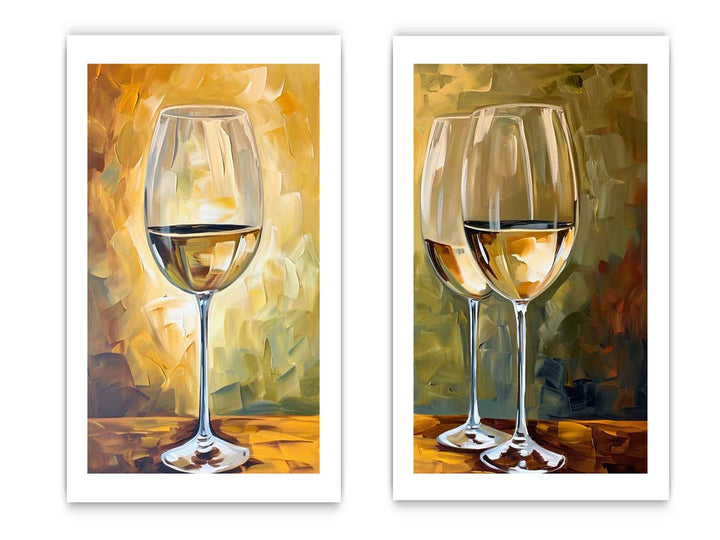 White wine framed art