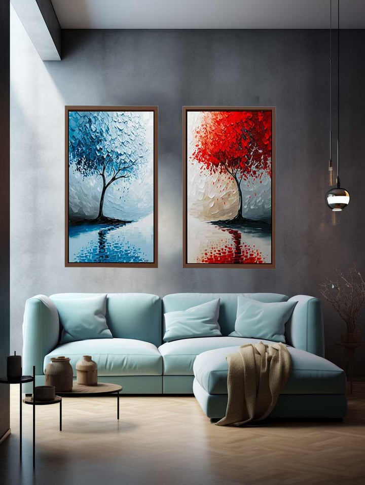 Floating Trees framed art