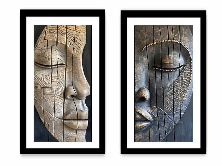 2 Face Wall art Set