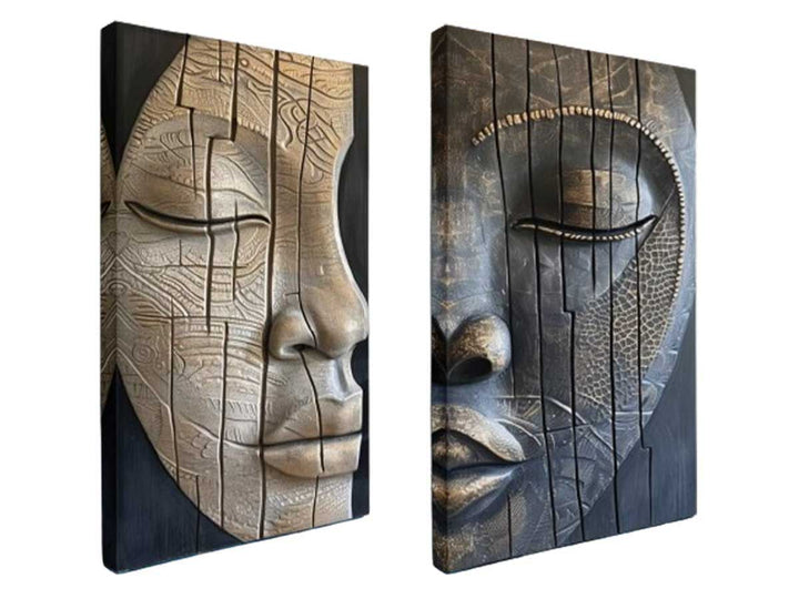 2 Face Wall art Set