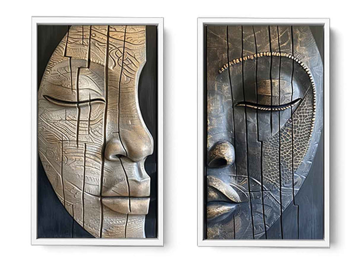 2 Face Wall art Set