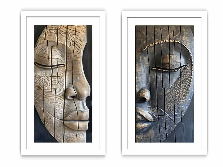 2 Face Wall art Set