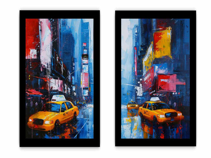New York City Painting - 2 Peice Set