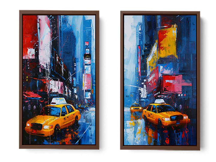 New York City Painting - 2 Peice Set