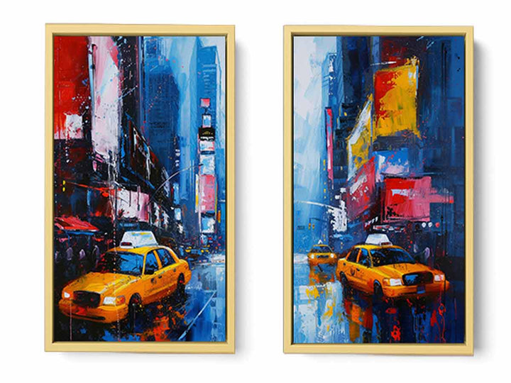 New York City Painting - 2 Peice Set