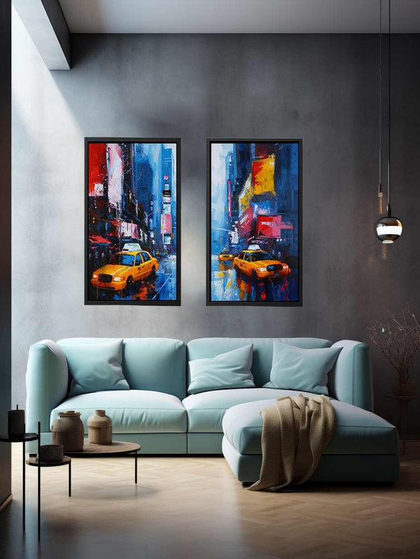 New York City Painting - 2 Peice Set