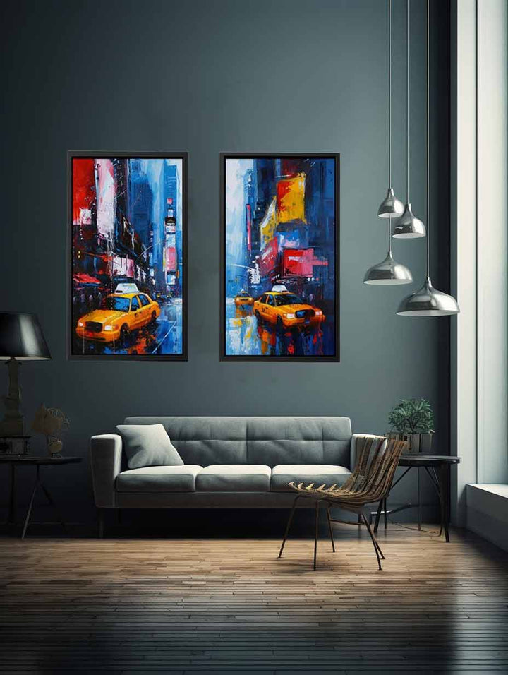 New York City Painting - 2 Peice Set