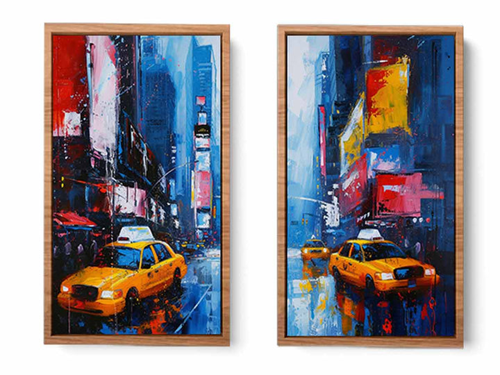 New York City Painting - 2 Peice Set