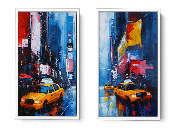 New York City Painting - 2 Peice Set