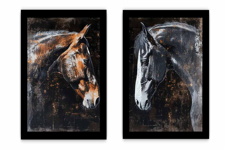 2 Panel horse Art