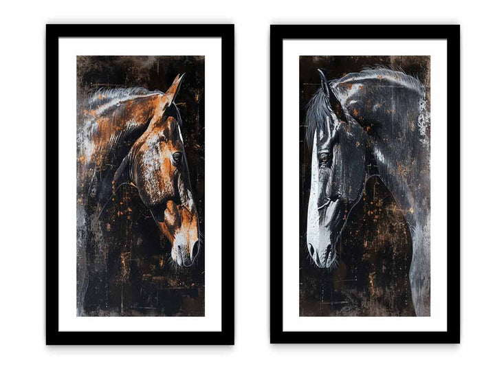 2 Panel horse Art
