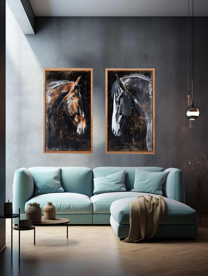 2 Panel horse Art