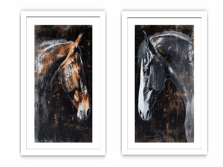 2 Panel horse Art