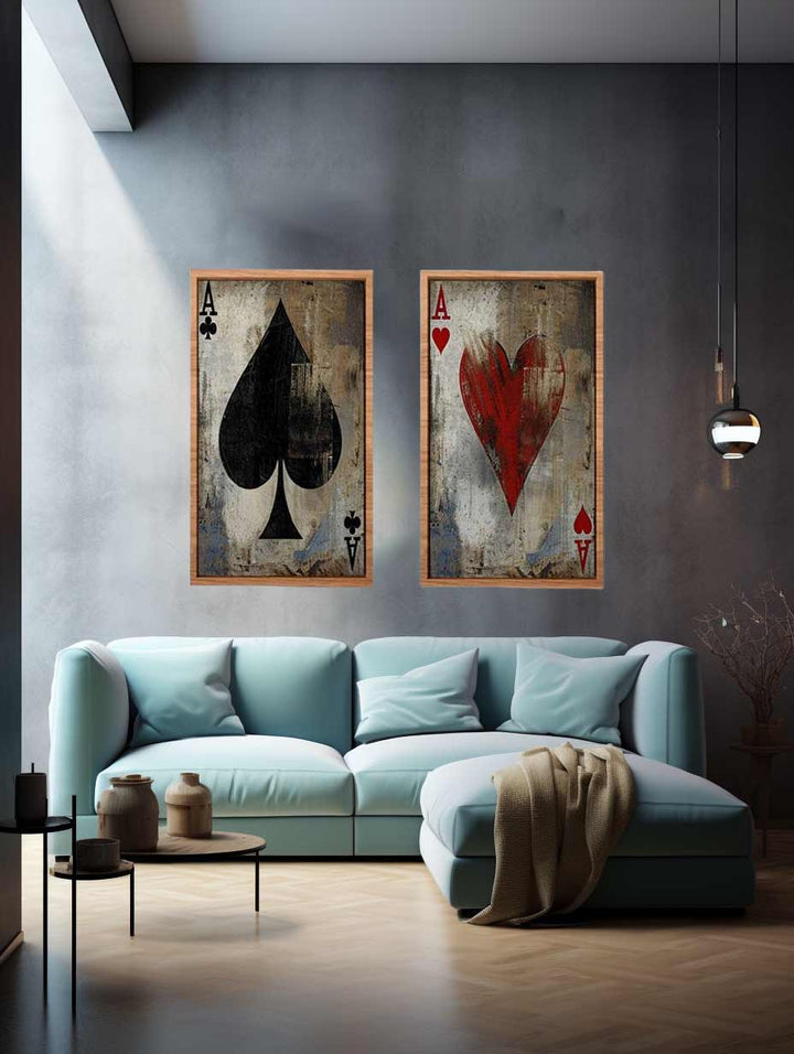 Poker 2 piece panel art