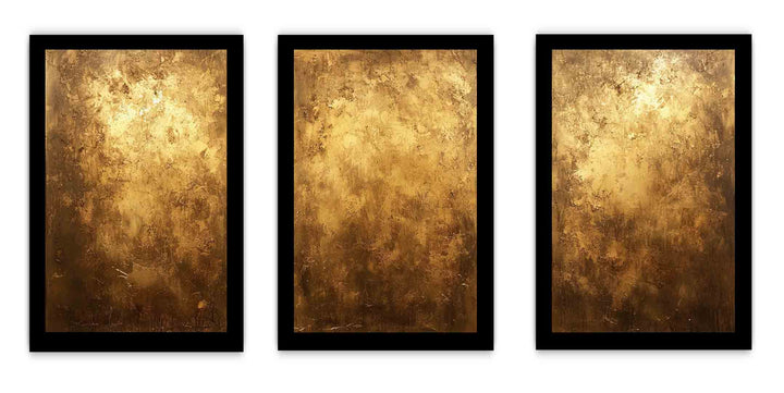3 Panel Gold Painting