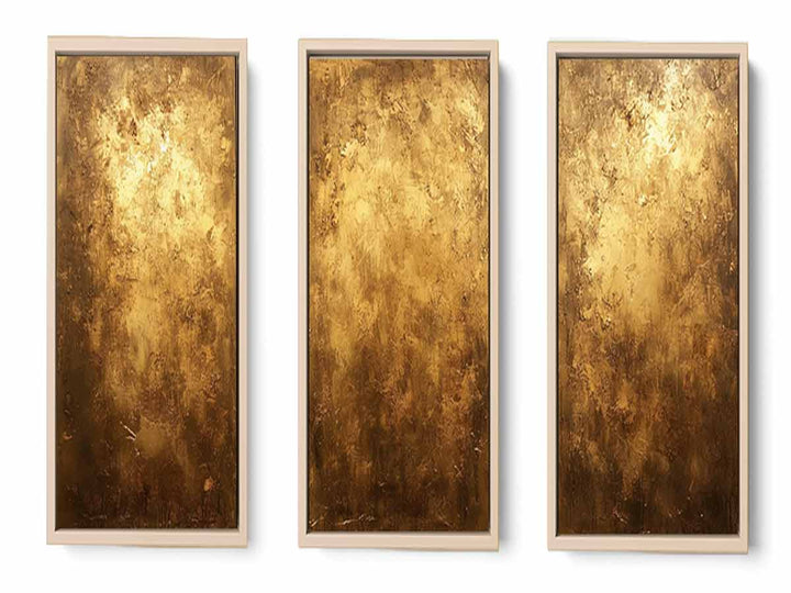 3 Panel Gold Painting