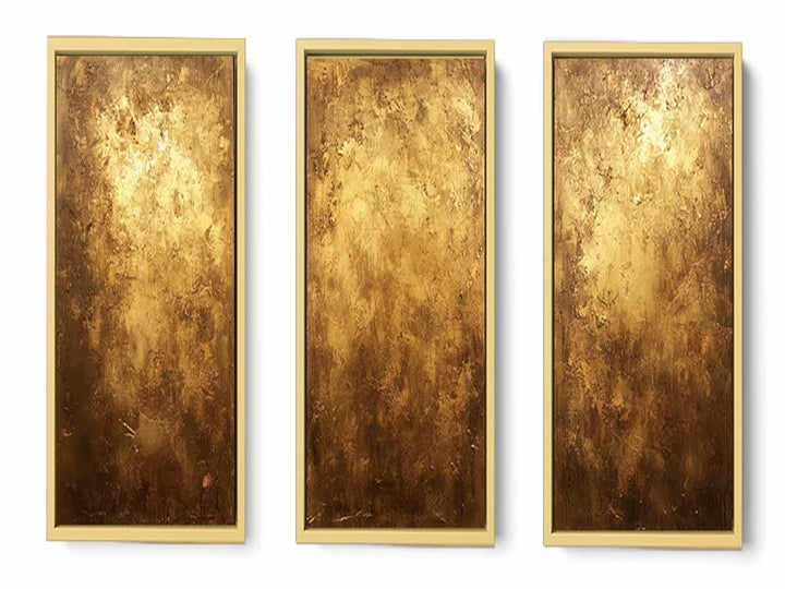 3 Panel Gold Painting