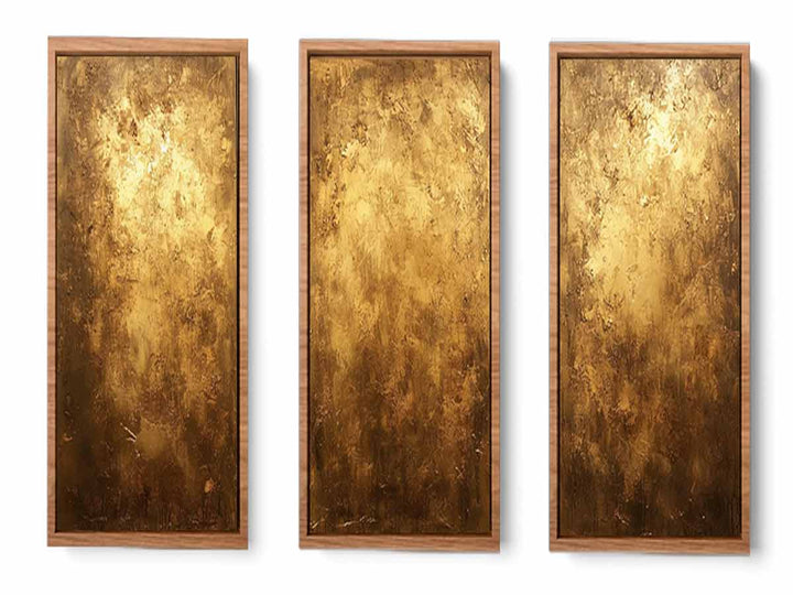 3 Panel Gold Painting