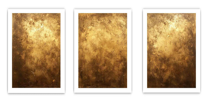 3 Panel Gold Painting