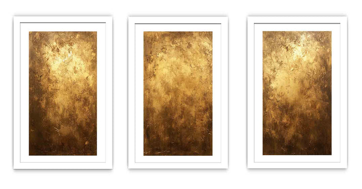 3 Panel Gold Painting