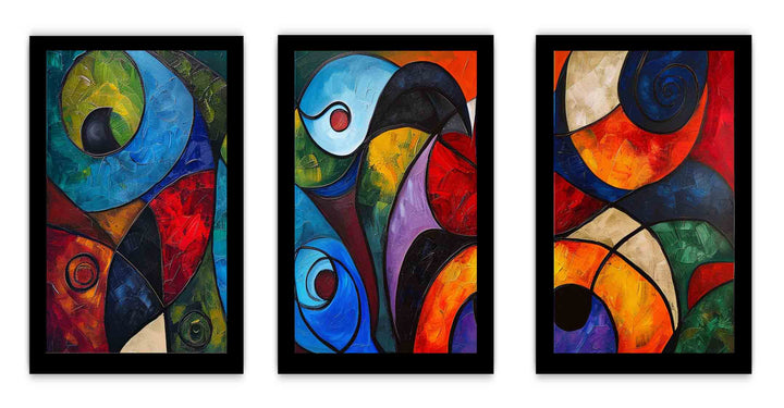 3 Panel Violin  Art  Painting Set