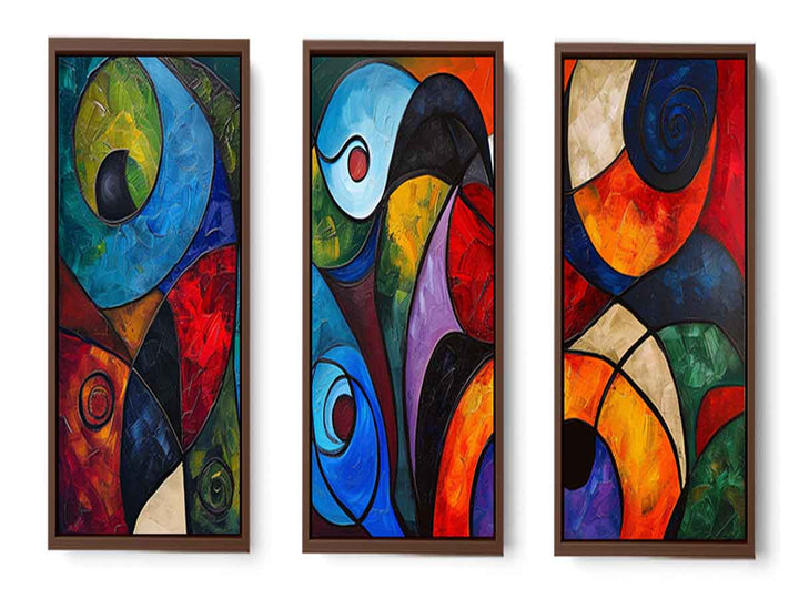 3 Panel Violin  Art  Painting Set