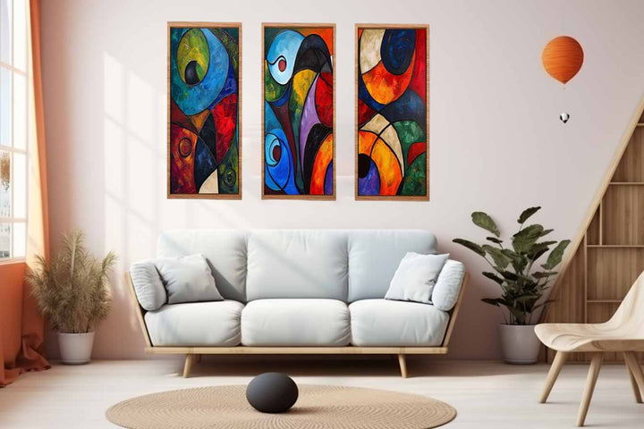 3 Panel Violin  Art  Painting Set