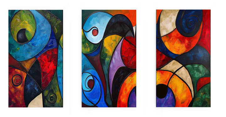 3 Panel Violin  Art  Painting Set