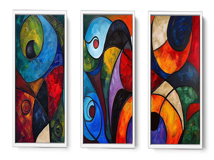 3 Panel Violin  Art  Painting Set