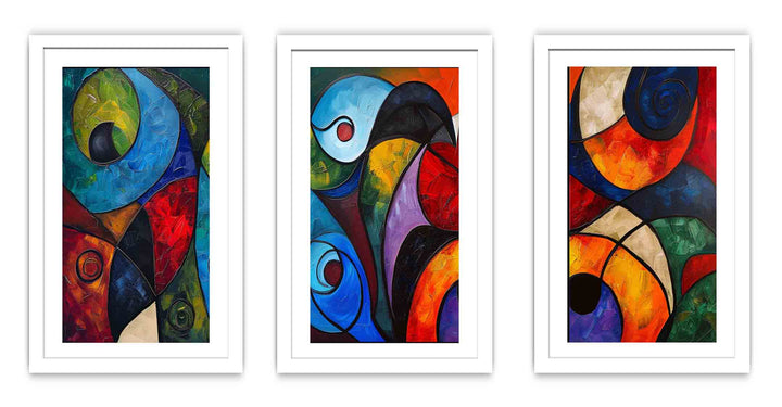 3 Panel Violin  Art  Painting Set