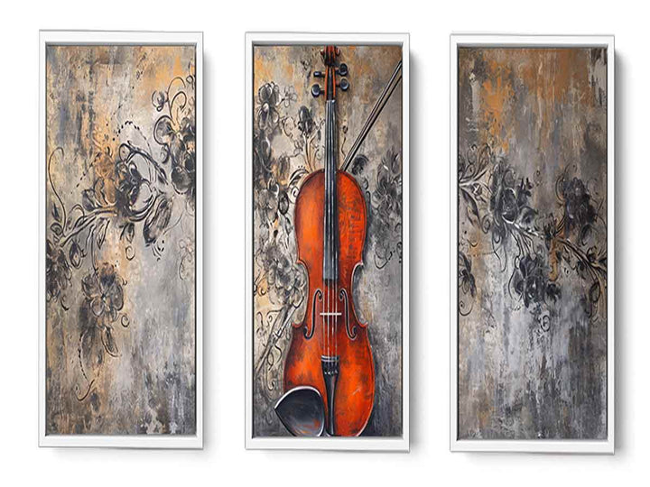 3 Panel Violin Music  Art  Painting