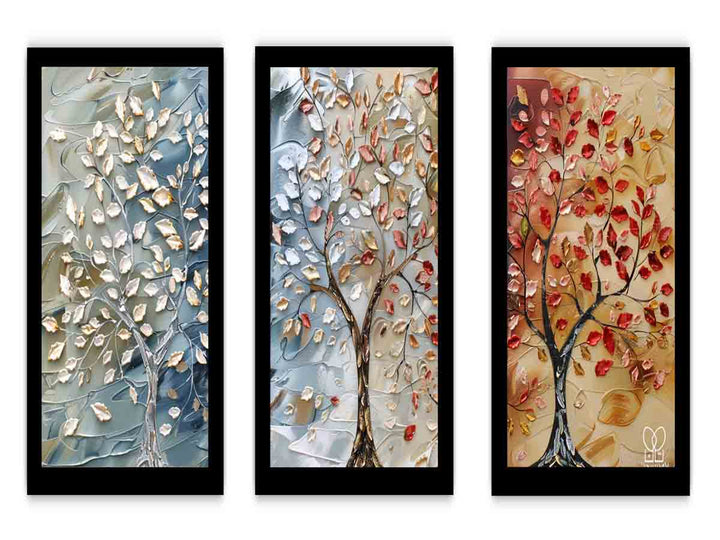 3 Piece Tree Art Painting Set