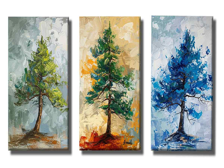 Pine Tree  Painting - 3Pcs Set