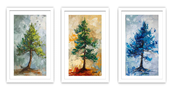 Pine Tree  Painting - 3Pcs Set