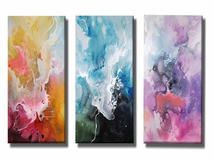 3 Piece wave  Art Set