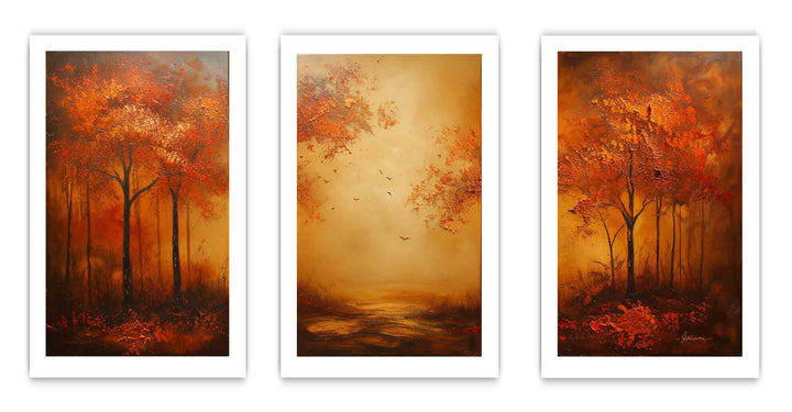 3 Piece Tree  Art Set