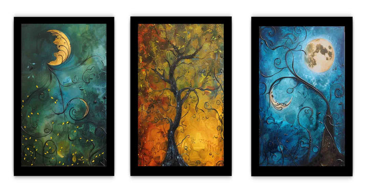 3 Piece Sun & moon   Art Set