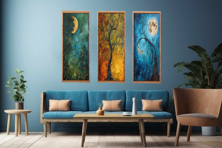 3 Piece Sun & moon   Art Set