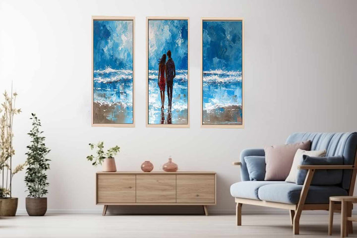 3 Piece Couple  Art  Beach Painting
