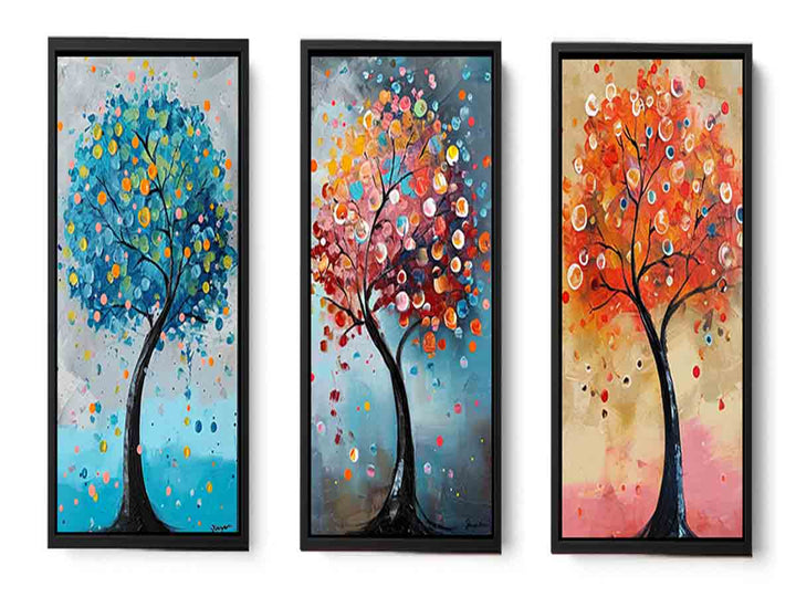 Tree Art Painting Set of 3