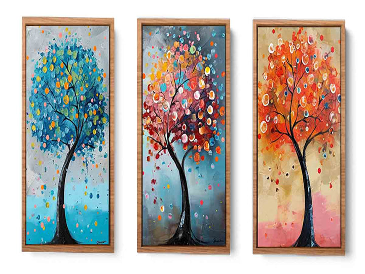 Tree Art Painting Set of 3