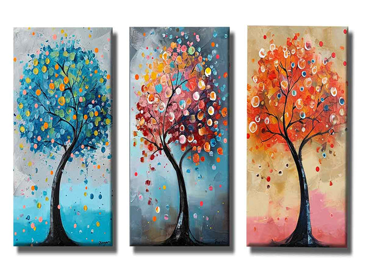 Tree Art Painting Set of 3