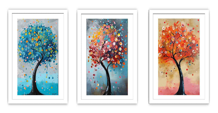 Tree Art Painting Set of 3