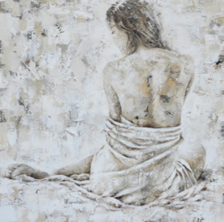 Modern Abstract Nude Woman Painting 