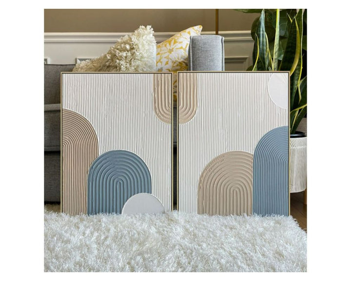 Brown And Blue Modern Abstract Painting