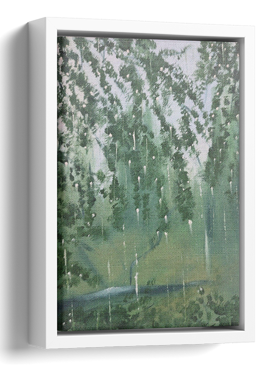 Rain in Forest Oil Painting 