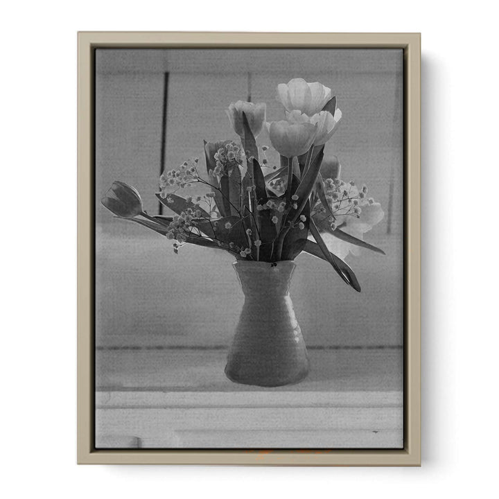 Black And White Flower Vase  Painting 