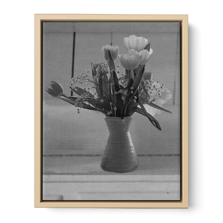 Black And White Flower Vase  Painting 