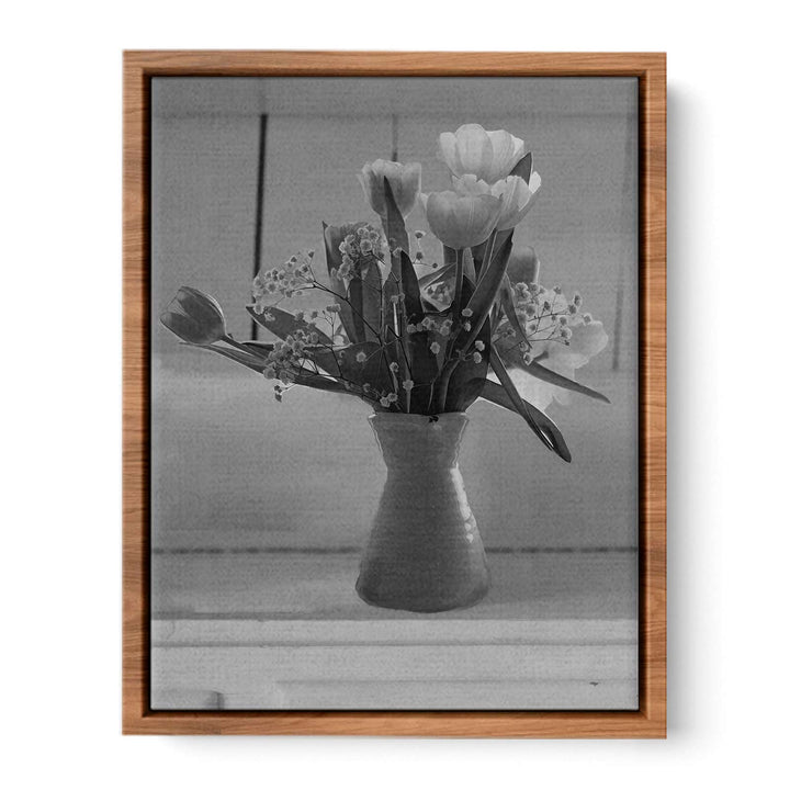 Black And White Flower Vase  Painting 